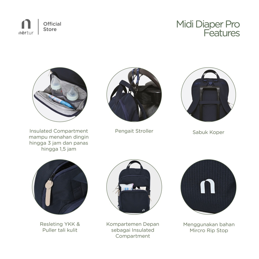 Midi Diaper Pro - Army Green