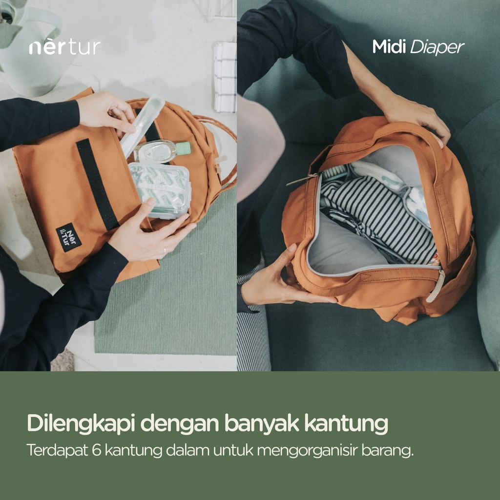 Midi Diaper - Army Green