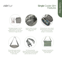 Single Cooler Slim - Army Green