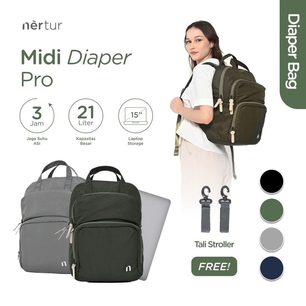 Midi Diaper Pro - Black