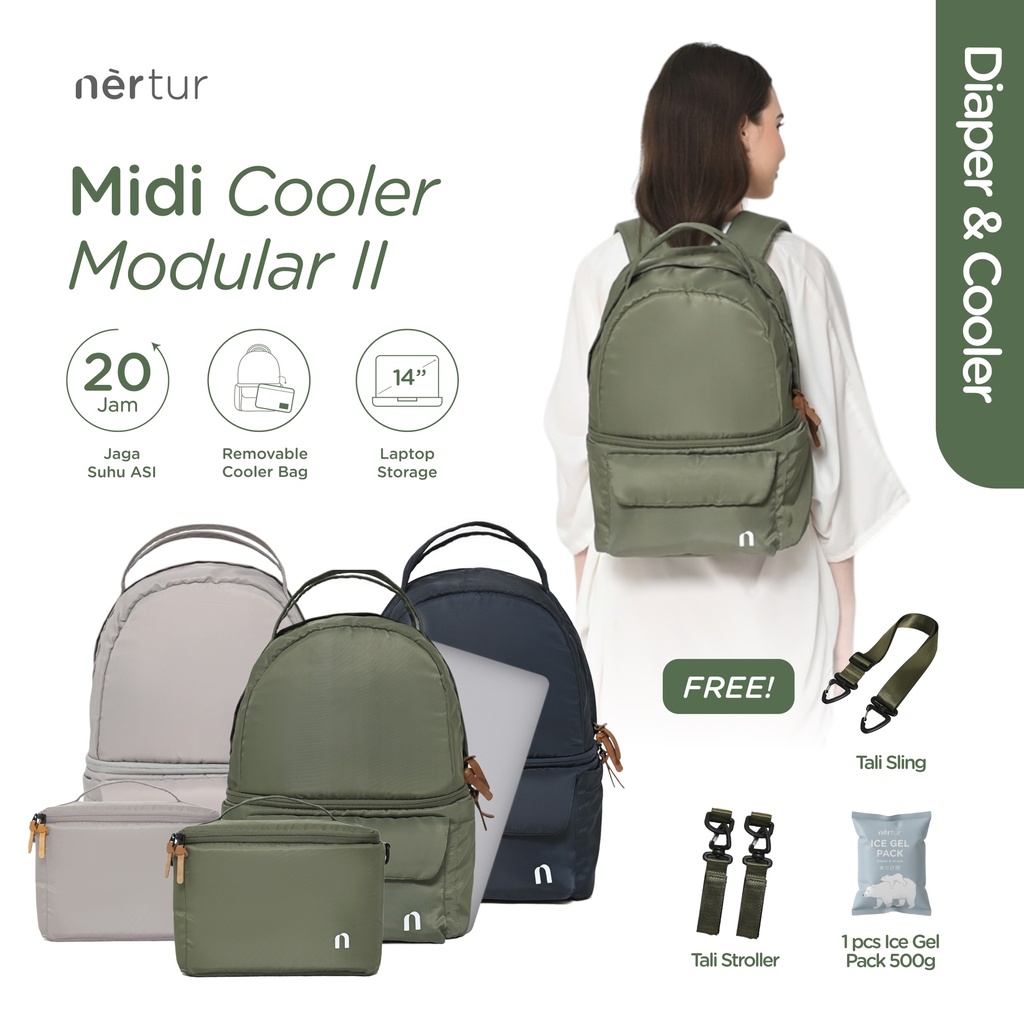 Midi Cooler Modular II - Cordura Forest Green