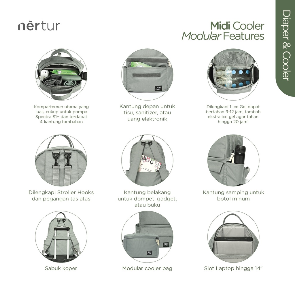 Midi Cooler Modular -  Forest Green