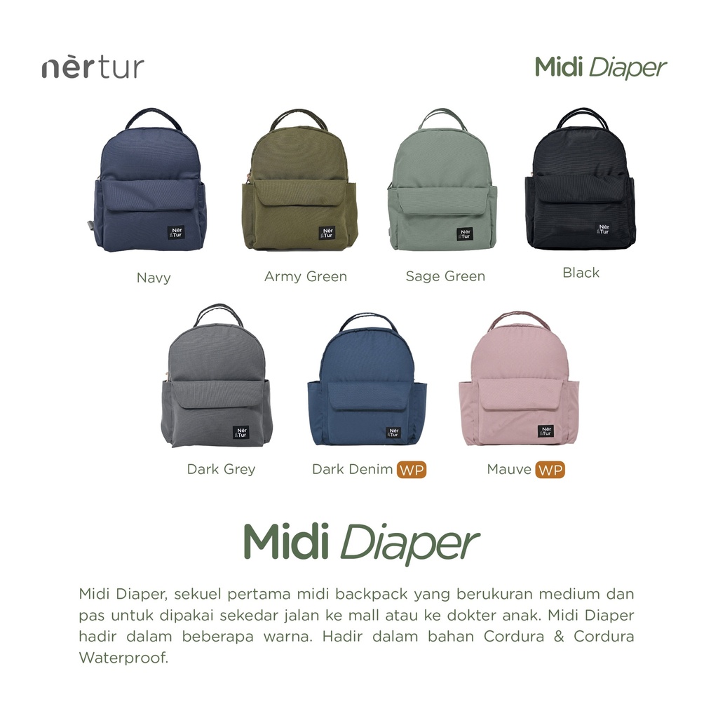 Midi Diaper - Army Green